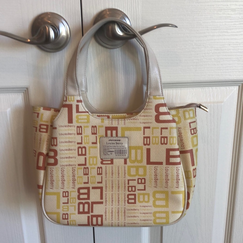 Louies Berry Leather Handbag